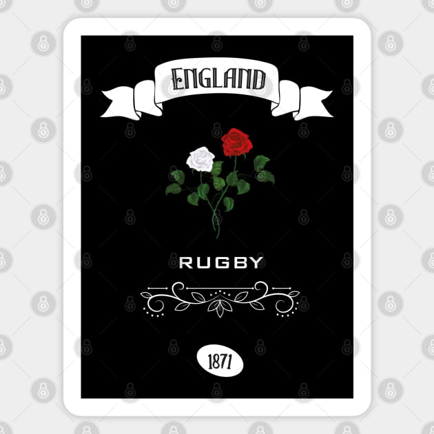 England rugby design Magnet by Cherubic